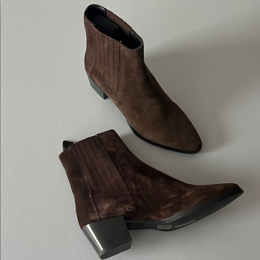 New rag & bone Rover Chelsea Ankle Boot in Mocha Suede Size 38 - Picture 10 of 10